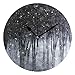 Produktbild MUMIMI Wanduhren für drinnen und draußen, geheimnisvolles Winterwald, dekorative Wanduhren für Wohnzimmer, Schlafzimmer, 24 cm, batteriebetrieben