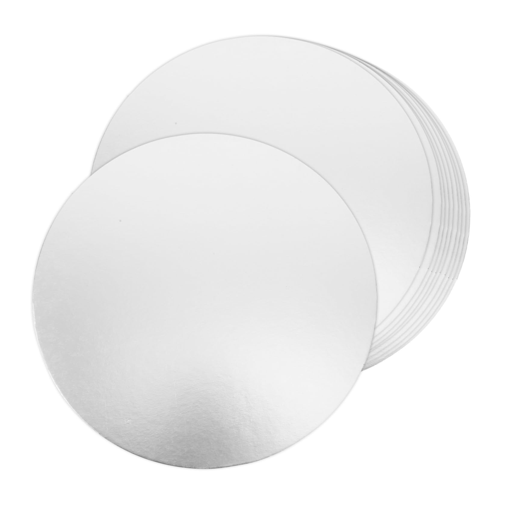 Garneck Versatile 10pcs Cake Display Boards Paper Dessert Plates Round Cake Trays Elegant Serving Trays for Parties