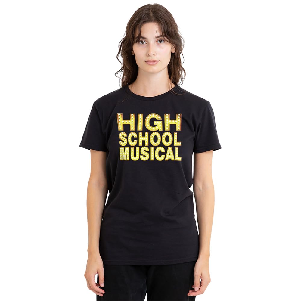 Disney High School Musical Logo Ladies T Shirt, Black, XX-Large