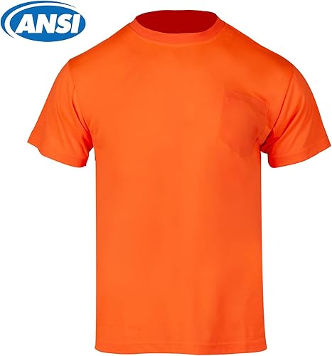 Miniatura 2 de VENDACE Camisas de manga larga de seguridad de alta visibilidad para hombre, paquete de 3 camisas de trabajo de construcción con capucha, Naranja