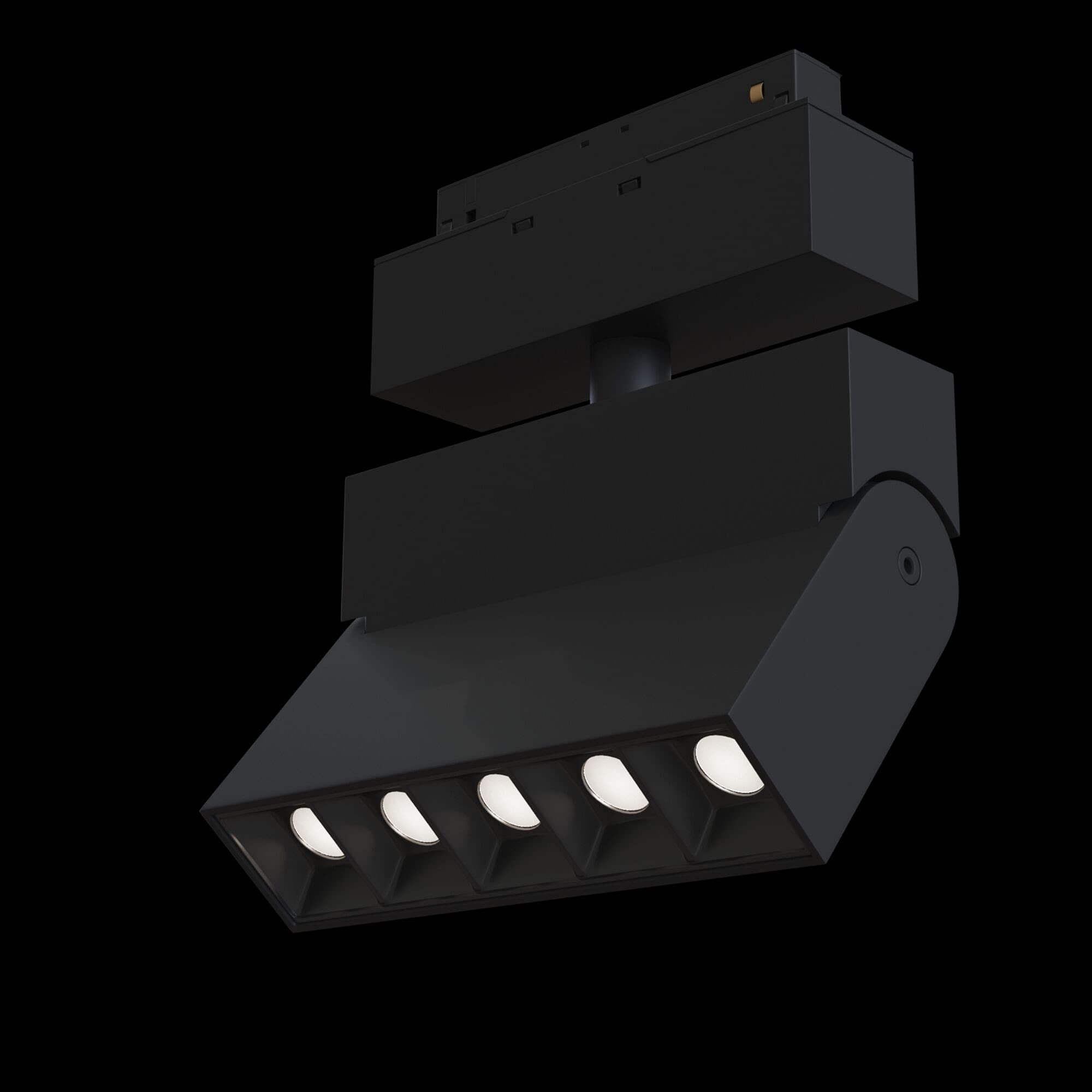 Maytoni Points LED Strahler für Magnetschienensysteme, Track Lighting, Schwarz, 13.5 cm, 360 Grad, Aluminium, 3000K, 700lm, 10W