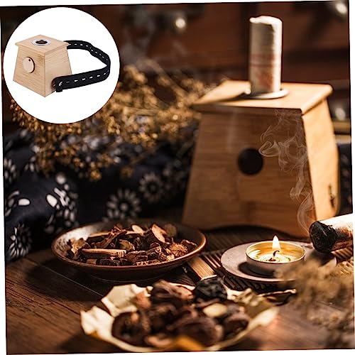 Caja portátil de moxibustión de bambú para terapia, alivio de articulaciones y músculos, ligera y conveniente para viaje y uso al aire libre miniatura 6