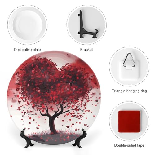 Plato Decorativo Bone China 7 pulgadas Corazón Rojo miniatura 3