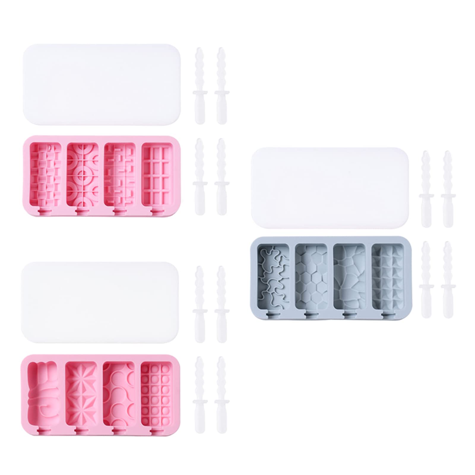 Moldes para polos， Molde de silicona for helado, palitos de queso, moldes for paletas, utensilios de cocina, accesorios de cocina 2(Multicolor,Puzzle)