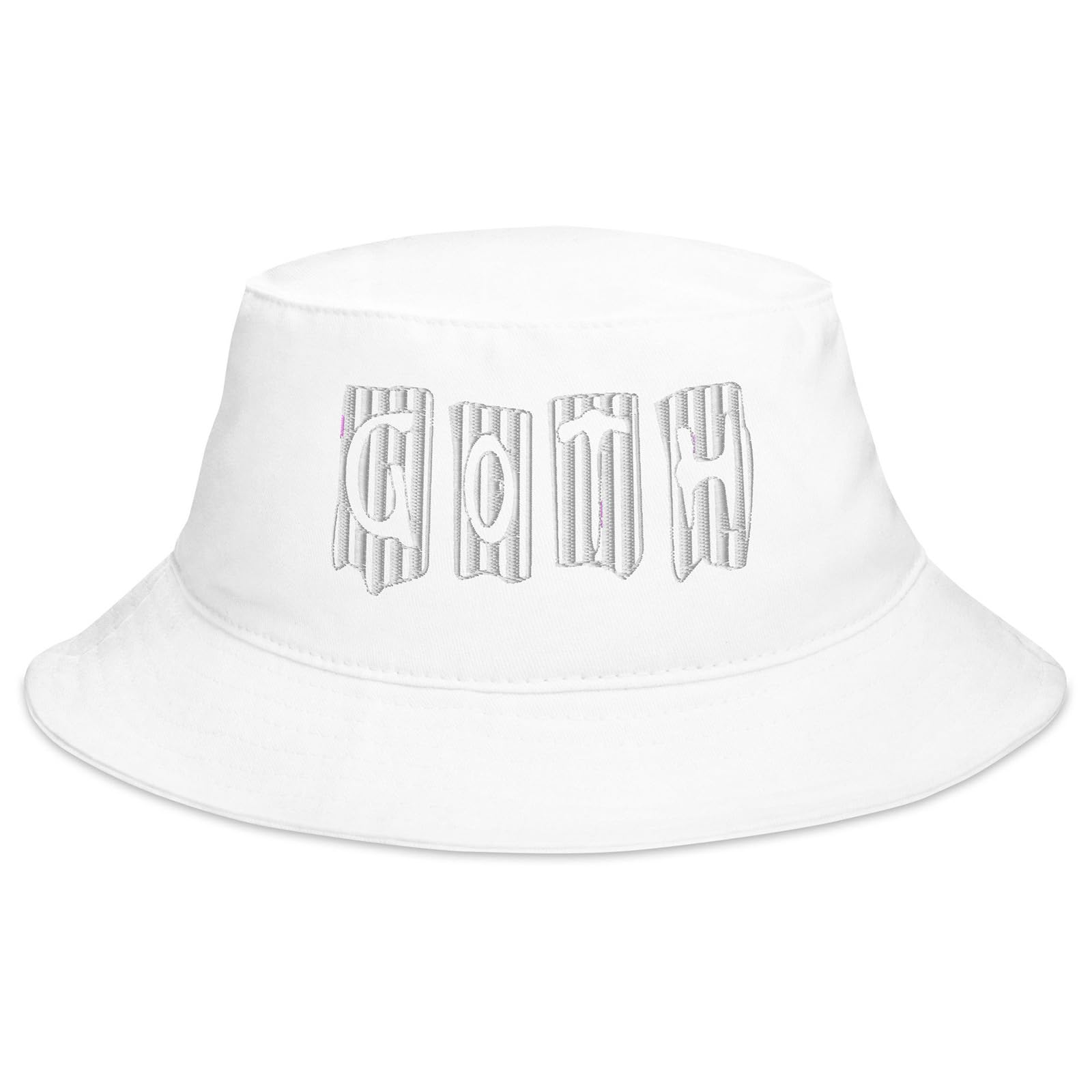 MICFENY Punk Letter Print Foldable Fisherman Hat Breathable Unisex Bucket Floppy Brims Headwear for Halloween Event Gathering