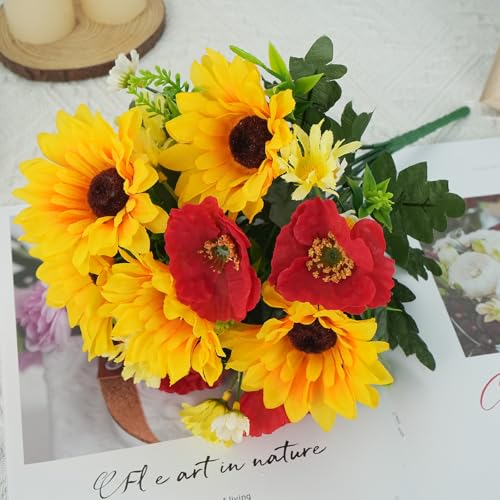 4-Bunches-Spring-Artificial-Sunflowers-Bouquet-Fake-Summer-Flowers-Floral-Arrangement-and-Faux-Grave-Flowers-for-Table-Wedding-Cemetery-Home-Garden-Party-Decoration 4 Bunches Spring Artificial Sunflowers Bouquet Fake Summer Flowers Floral Arrangement and Faux Grave Flowers for Table Wedding Cemetery Home Garden Party Decoration