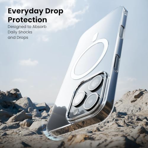 Image of Anti-Yellow Clear Case for iPhone 14 Pro | UV Shield Technology | Zero-Yellowing Formula | MagSafe Compatible | Drop Protection (TPU + Polycarbonate | Crystal Clear)