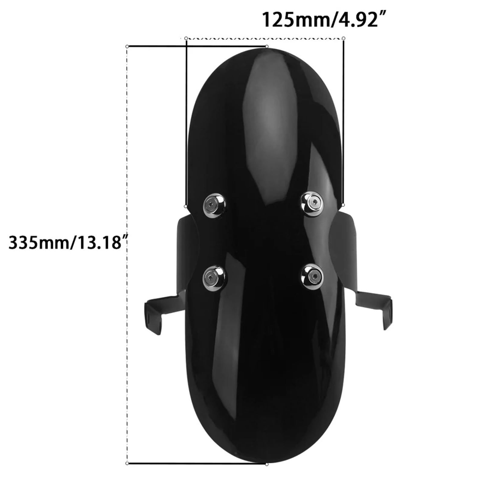 Adatto per Ducati Scrambler 800 400 Cafe Racer Classic Icona Moto Parafango Anteriore Protezione Fango protezione forcella(Matte Black)