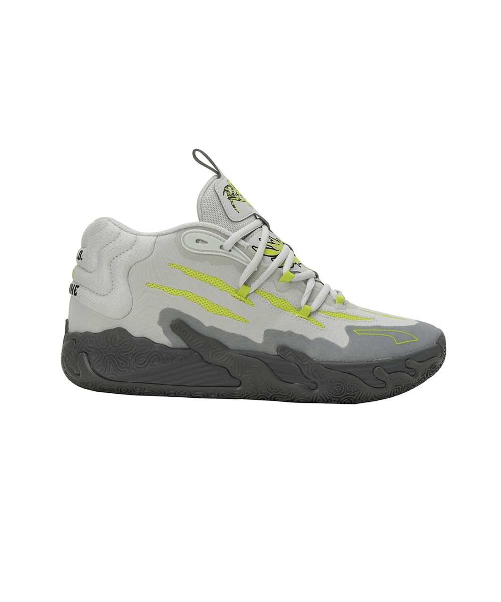 PUMA - Zapatillas de baloncesto para hombre, color blanco y gris