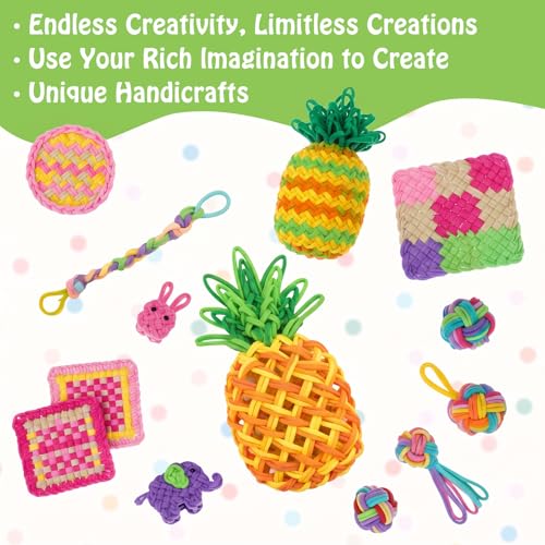 Image of 1200 Pcs Weaving Loom Refill Loops, 7 Inch Colorful Potholder Loops PU Elastic Loom Rubber Bands Colorful DIY Weaving Craft Bands for Kids, Adults, Craft Enthusiasts (12 Colors)