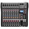 K-mxerpro 8 Channel Professional Audio Mixer Console Sound Board with 48V Phantom Power,USB Audio Interface for Live Show,Streaming Recording Music Stage Karaoke