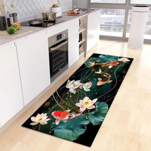Alfombra pasillo peces antideslizante soluciona pasillos fríos con tejido de 80x300cm 2