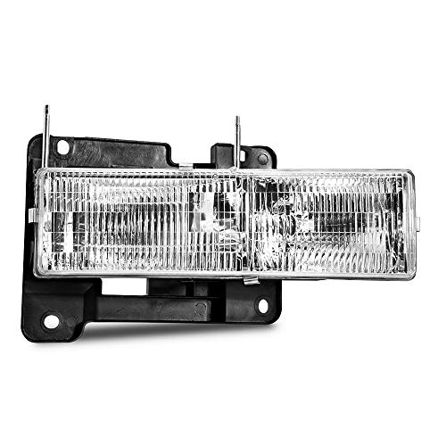 EPIC LIGHTING OE Style Replacement Headlight Assembly for 1990-2002 Chevrolet GMC C10 K10 Blazer Yukon Tahoe Suburban C10 K10 [ GM2502101 15034929 ] Left Driver Side LH