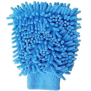 Multipurpose Double Sided Microfiber Hand Wash Mitt Gloves for House,Car Glass LCD Cleaning,Free Size,