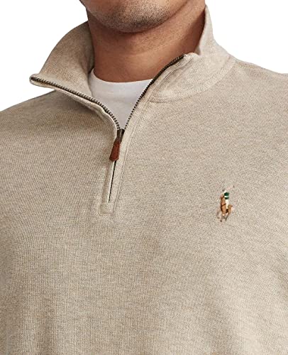 Polo Ralph Lauren Men's Big & Tall Fleece 1/2 Zip Mock Sweater-Tanhtrsigpony-4Xb #TOP3