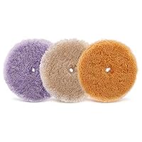 Cuffia in pelle d'agnello, SPTA 3 Pezzi 150mm Lucidatura Pad Lana Lucidatura Pastiglie