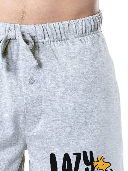 INTIMO Peanuts Mens' Snoopy Woodstock Lazy Days Character Sleep Pajama Shorts3
