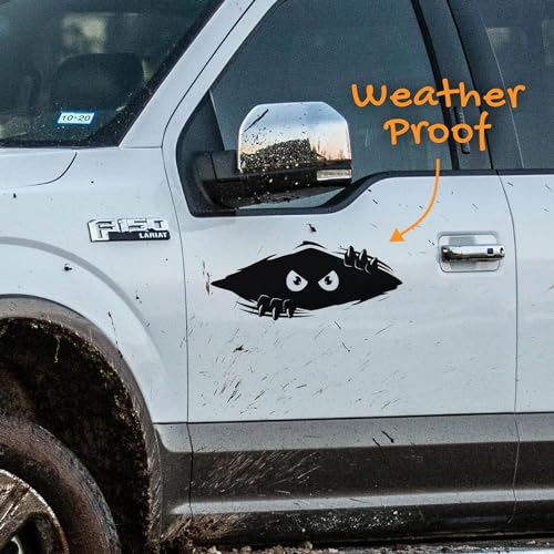 Image of Funny Monster Sticker for Cars, Trucks, Dents & Sports (Eye Multi, (11x4.25 inches Pack-2))