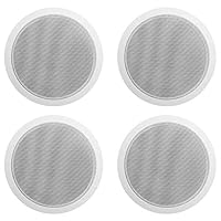 Rockville 70V 6&quot; Commercial Ceiling Speakers 4 Restaurant/Office, White (CCL6T