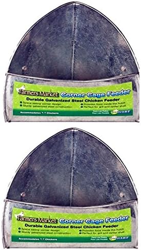 (2 Pack) Chicken Corner Cage Feeder