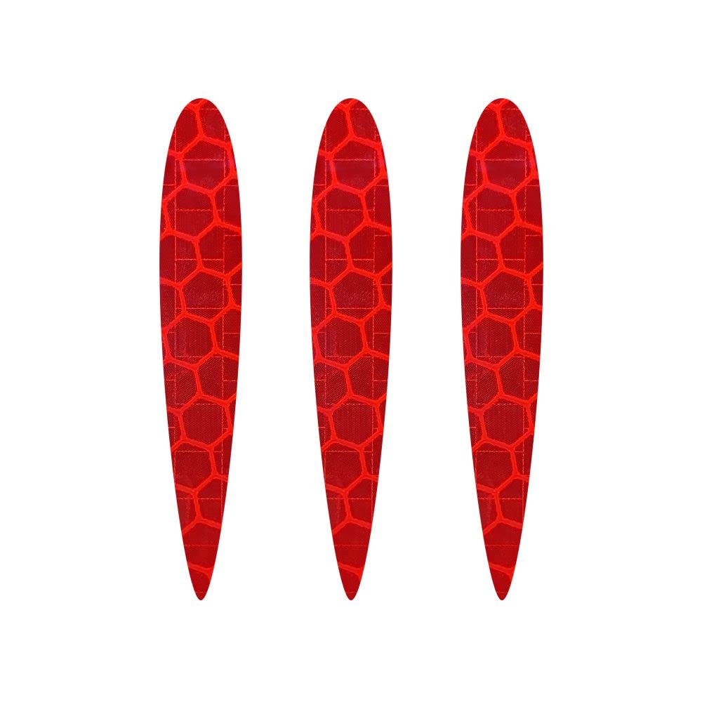 Diamond Refractive Stickers Arrows, Red, Flat, Set of 3