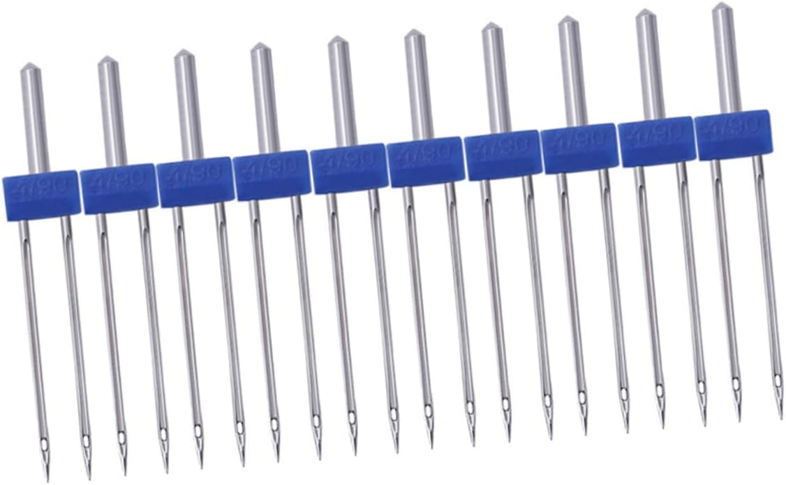 Veemoon Sewing Machine Double Needle Kit – 100pcs Twin Needles for Household Sewing Machines 2mm Size Compatible Knits and Fabrics for Beginners and DIY Projects