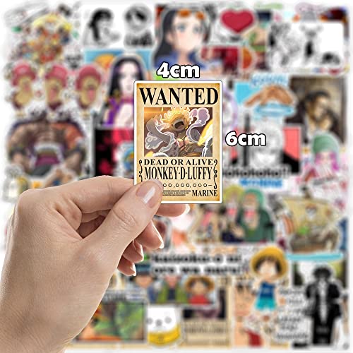 Image of Vinyl Pack of 85+ One Piece Stickers for Laptop, Phone Case, Guitar, Bike, Pc, Scrapbook etc. Waterproof Glossy Laminated Residue Free Anime Stickers, self-adhesive, 6 cm