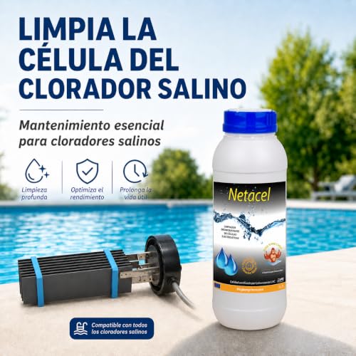 Miniatura 4 de Netacel 1 Litro - Limpiador Desincrustante Para La Celula Del Clorador Salino