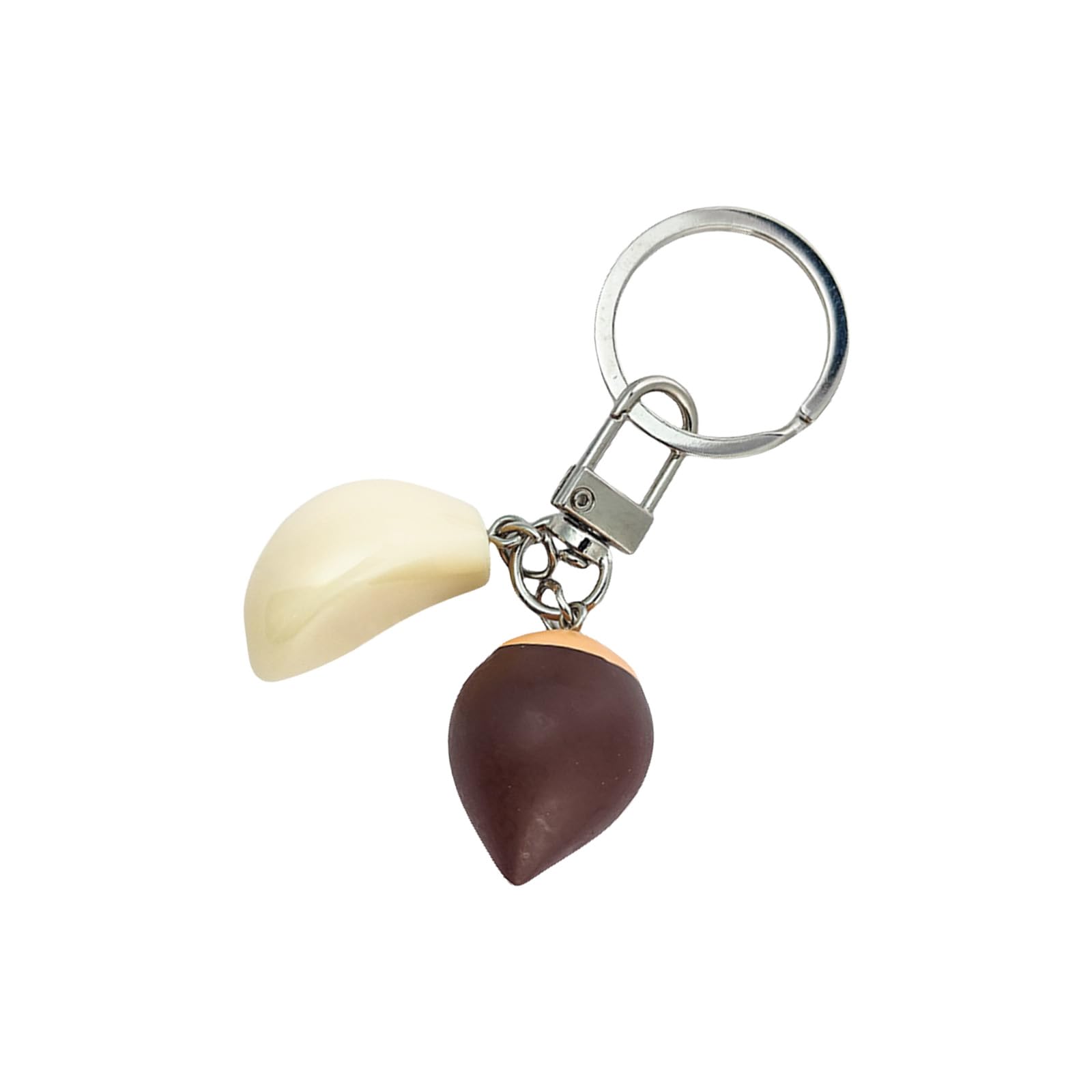 Maxtonser Cultural Creative Accessory Miniature Chestnut Keychain Rubber Bag Pendants Jewelry For Bags Keys Creative Accessories