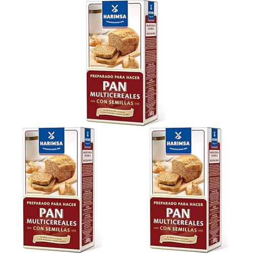 Harimsa Preparado Pan Multicereales 500 g (Paquete de 3)