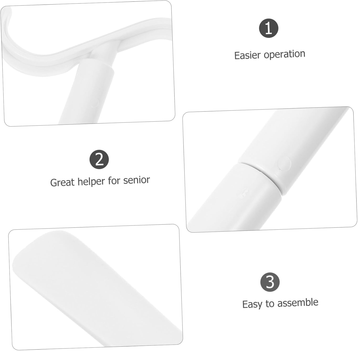 Dressing Stick and Shoe Lifter Detachable Shoehorn for Elderly Disabled Lightweight Portable Sock Remover Practical Aid for Convenient Dressing