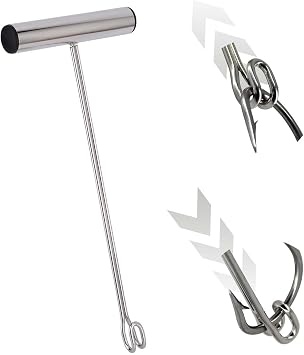 Stainless Steel Fishing Hook Remover,Dehooker Tool,Push/Pull Hook Remover,Anti-Lost Saltwater Dehooker Tool Shark Hook Remover