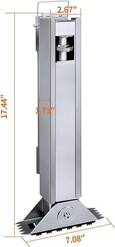 Miniatura 9 de Par de niveladores de escalera para escalera de extensión, nivelador de suelo de pierna de escalera de extensión ajustable, con poste de acero con