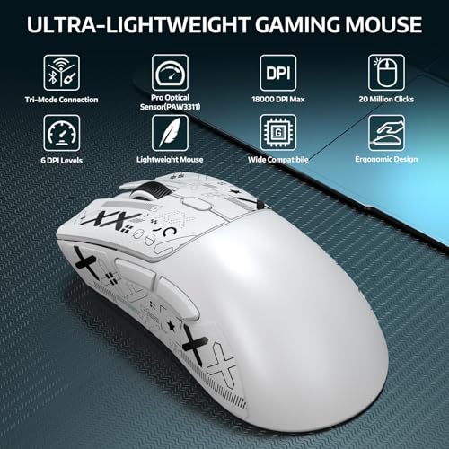 ATTACK SHARK R1 Lightweight Wireless Gaming Mouse with Non-Slip Mouse ...