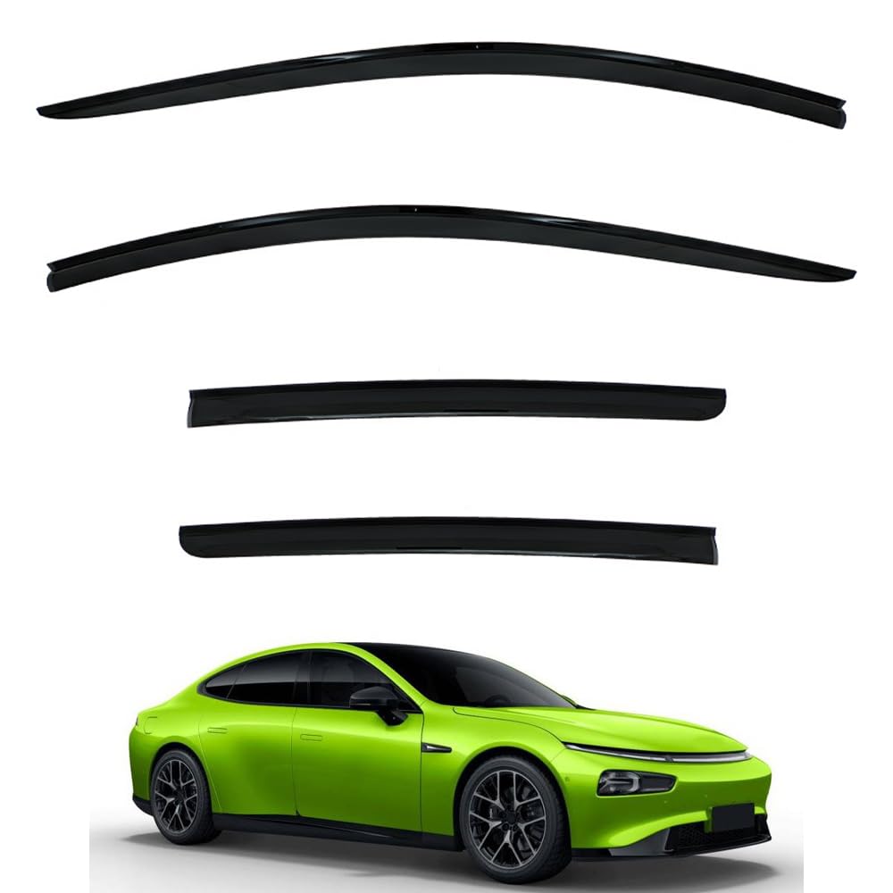 WENINETIES Wind Deflectors Set for XPENG P7 2020-2024, Door Hatchback Door Rain Deflectors Car Wind Deflectors Window Visors In-Channel Car Accessories