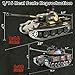 1/16 RC Tank, Heng Long German Panther Type G RC Battle Army Toy with Smoke, Sound, Lights, 2.4G Remote Control Tank That Shoot with Upgraded Metal Tracks, Idler and Sprocket Wheel, Steel Gearbox