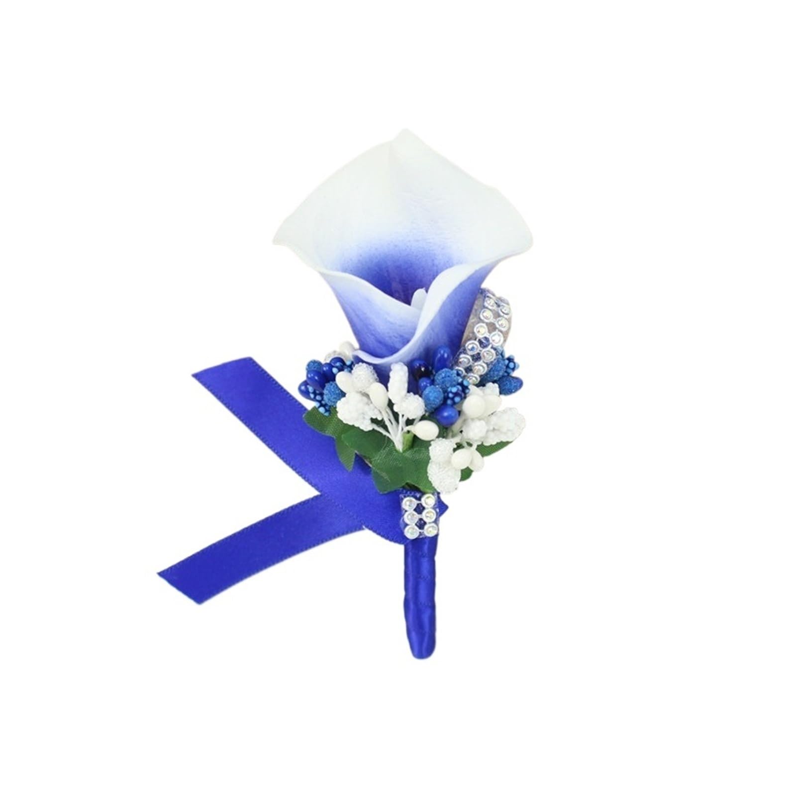 MQFBNNP Wedding boutonniere Brooch Groom Boutonniere Buttonhole Wedding Calla Flower(Color26)