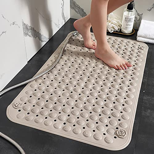 Letshop Duschmatte,rutschfest Duscheinlage antibakterielle Badematte,Dusche Antirutschmatte mit Saugnäpfen,maschinenwaschbar Badewannenmatte(60x90cm) Cover