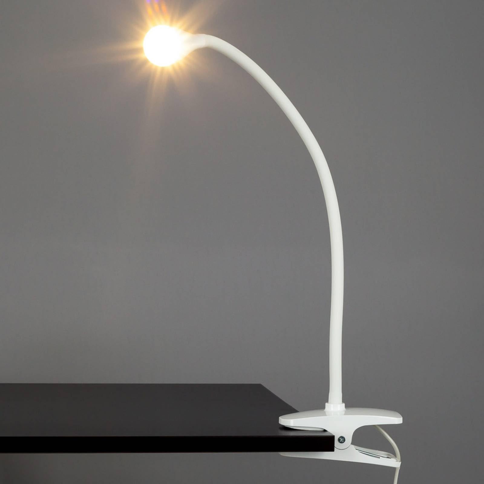 LED Lámpara de pinza 'Baris' (Moderno) en Blanco hecho de Metal (1 llama,) de Lindby | lámpara de mesa, lámpara de mesa, lámpara de lectura
