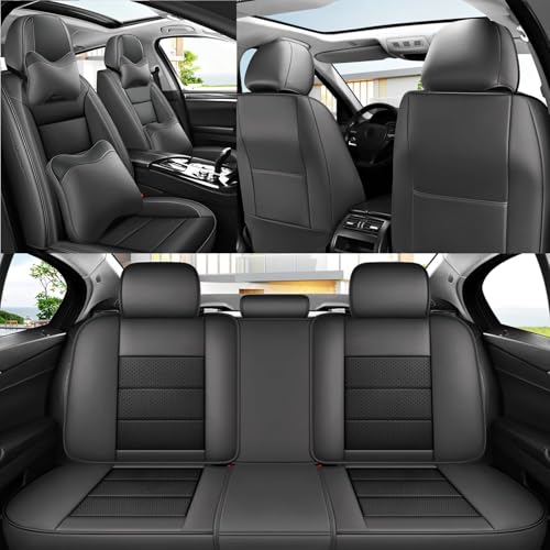 専用シートカバー トヨタノア ヴォクシー 70系 80系 90系 / トヨタ アルファード ヴェルに適用 レザー 軽自動車 シートカバー全席セット 運転席 助手席 後部座席 防水 汚れ防止 滑り止め アクセサリー 取付簡単(ブラックグレー,B)