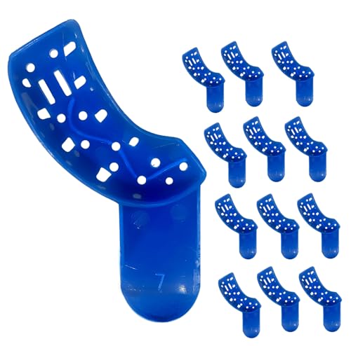 Image of #7, 12PC Tracking Spacer Plastic Dental Impression Trays Small Medium Large Upper-Left Lower-Right