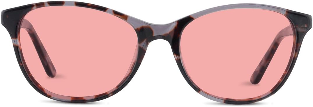 TheraSpecs Audrey Migraine Glasses for Light Sensitivity, Photophobia and Fluorescent Lights | Women | Indoor Lenses | Brown