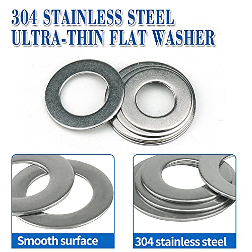 Espaciadores Gruesos DIN 7349 Juego De Arandelas Gruesas Planas De Acero Inoxidable A2 - Tamaños Métricos M3 A M10, Fabricado En Italia Arandelas DIN 7349 Alta Resistencia