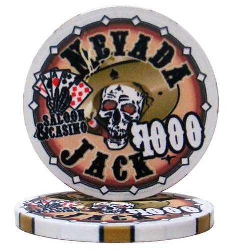 Brybelly 25 $1000 Nevada Jack 10 Gram Ceramic Poker Chips