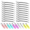 Duck Billed Hair Clips, Metal Alligator Hair Clips with Holes, Hair Pins 30 Pcs, Metal Hair Clips for Styling and Makeup, Silver Perfect for Home Use and Salon, Bows DIY. (30pcs Mixed)