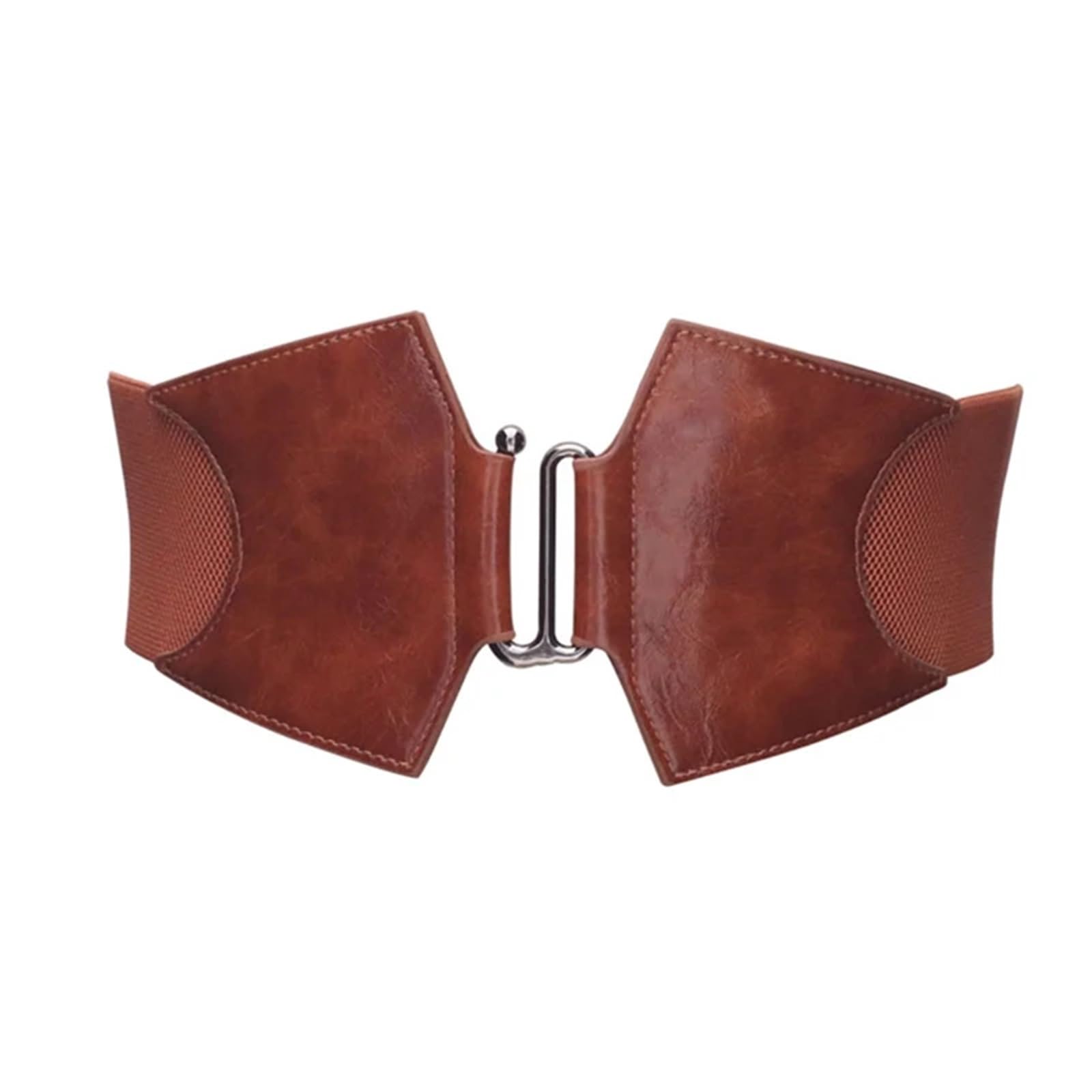 KJBDQQH Women corset belt Plus Size Elastic Black Corset Belts Designer Ladies Waist Wide Stretch Cummerbunds Female Big Dress Corsets Belt Girls(Camel corset)