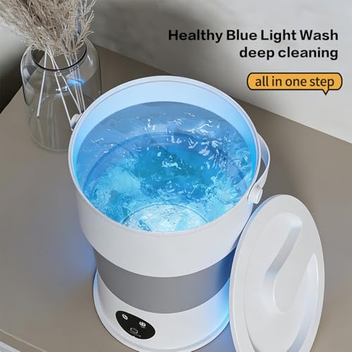 Image of Portable Foldable Washing Machine, Mini USB-Powered Laundry Washer for Travel and Dorm, Gentle Cleaning for Baby Clothing, Underwear, and Socks