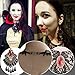 Conjunto de aretes y collar de encaje negro, gargantilla con colgante rojo...