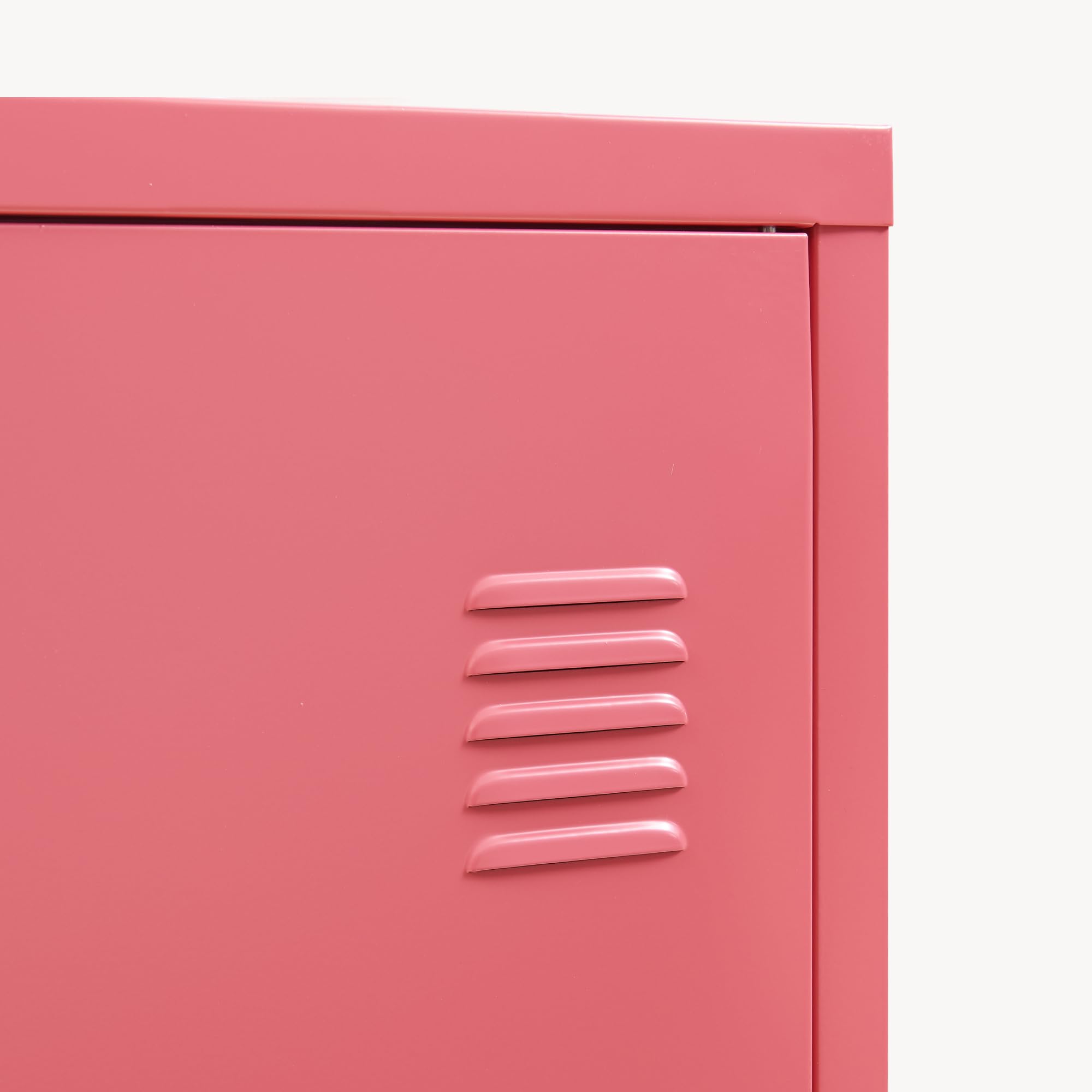 [en.casa] Casillero Metálico Kurikka con 2 Llaves Guardarropa Armario de Taquilla con 3 Compartimientos Cerradura Magnética y Patas 137 x 38 x 38 cm Acero - Rojo sandía