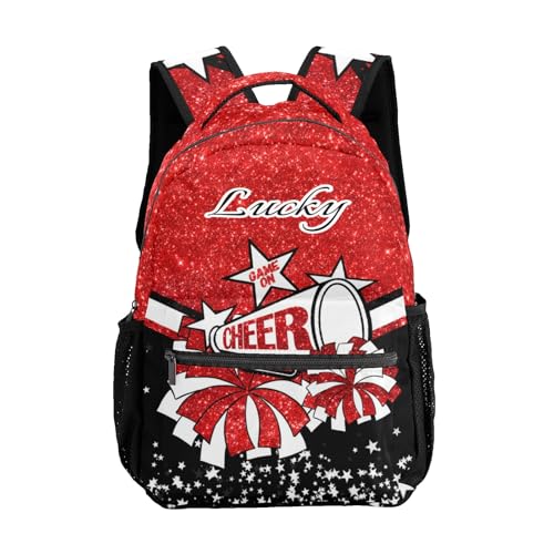 Personalized Wine Red Cheer Bags Customized Cheerleader Backpack With Name Custom Cheerleading Bookbag for School Girls.